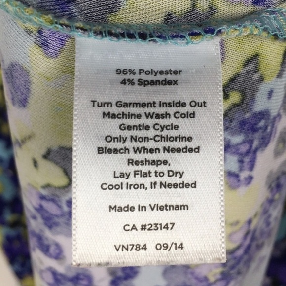 TALBOTS Dress Floral Garden Party Faux Wrap Surplice Stretchy Petite Medium MP - Picture 8 of 9